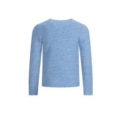 NoNo Kyas Melange Cable Jersey Tshirt Ice Cold Blue