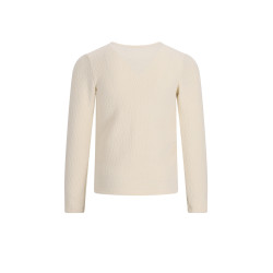 NoNo Kyas Melange Cable Jersey Tshirt Pearled Ivory