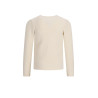 NoNo Kyas Melange Cable Jersey Tshirt Pearled Ivory