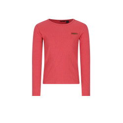 NoNo Kyas Rib Jersey Top Samba Red