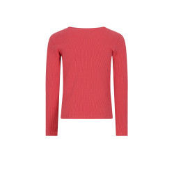 NoNo Kyas Rib Jersey Top Samba Red