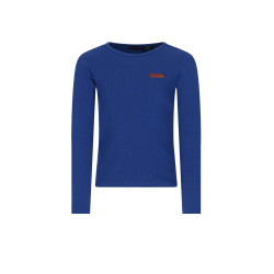NoNo Kyas Rib Jersey Top Intense Blue