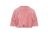 NoNo Kaily Oversized Velvet Top Half Sleeve with Bisou Embro Sunset Pink
