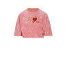 NoNo Kaily Oversized Velvet Top Half Sleeve with Bisou Embro Sunset Pink