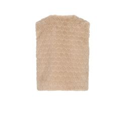 NoNo Kath Fur Gilet Sand Blush