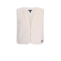 NoNo Kath Fur Gilet Pearled Ivory