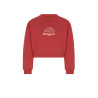 NoNo Kuya soft furry cropped sweater Croissant print Samba Red