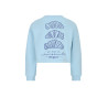 NoNo Kuya soft furry cropped sweater Croissant print Ice Cold Blue