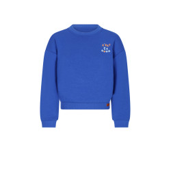 NoNo Konono soft furry sweater with embro Nautical Blue