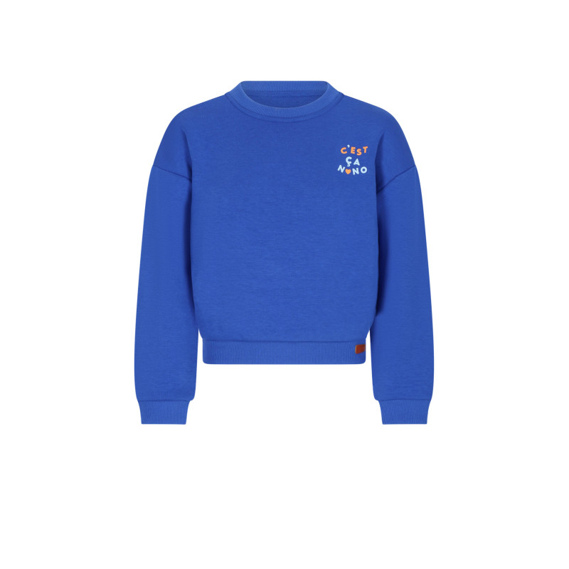 NoNo Konono soft furry sweater with embro Nautical Blue