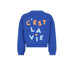 NoNo Konono soft furry sweater with embro Nautical Blue