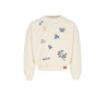 NoNo Konono soft furry sweater with embro Pearled Ivory