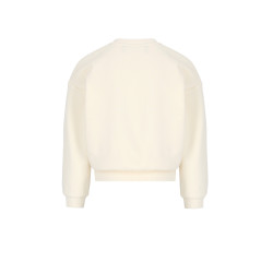 NoNo Konono soft furry sweater with embro Pearled Ivory