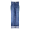 Frankie&Liberty Straight Leg Turn Up Dark Blue Denim