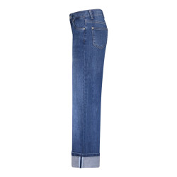 Frankie&Liberty Straight Leg Turn Up Dark Blue Denim