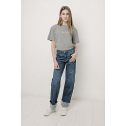 Frankie&Liberty Straight Leg Turn Up Dark Blue Denim