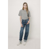 Frankie&Liberty Straight Leg Turn Up Dark Blue Denim