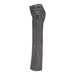 Frankie&Liberty Attitude Wide Leg Glitter Off Black Denim