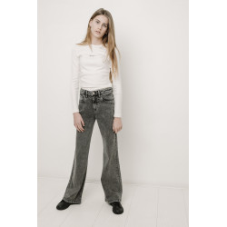 Frankie&Liberty Attitude Wide Leg Glitter Off Black Denim