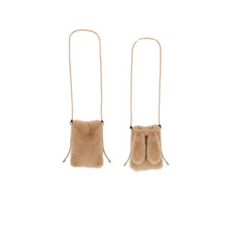 NoNo Bunny Soft Fur Bag Sand Blush