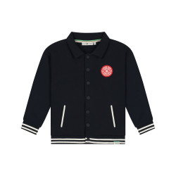 Stains and Stories boys sweat cardigan Navy