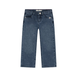 Stains and Stories girls denim wide leg pant Medium blue denim