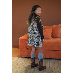Like Flo Samm Flo girls faux fur skirt with elastic WB Animal