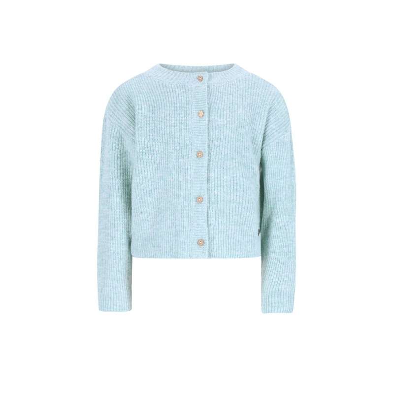 Like Flo Do Flo girls knitted cardigan with button closure Aqua