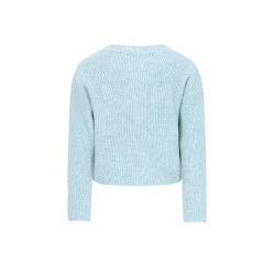 Like Flo Do Flo girls knitted cardigan with button closure Aqua