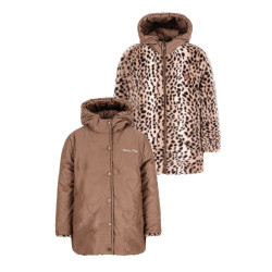 Like Flo Anna Flo girls reversible midi Choco