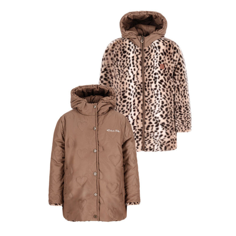 Like Flo Anna Flo girls reversible midi Choco