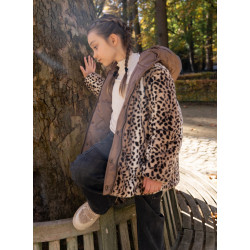 Like Flo Anna Flo girls reversible midi Choco
