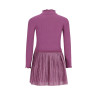 Like Flo Miley Flo girls combi dress with plisse glitter skirt Purple mauve