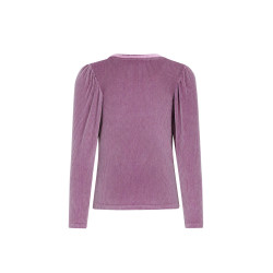 Like Flo Esmay Flo girls velvet glitter top Purple mauve