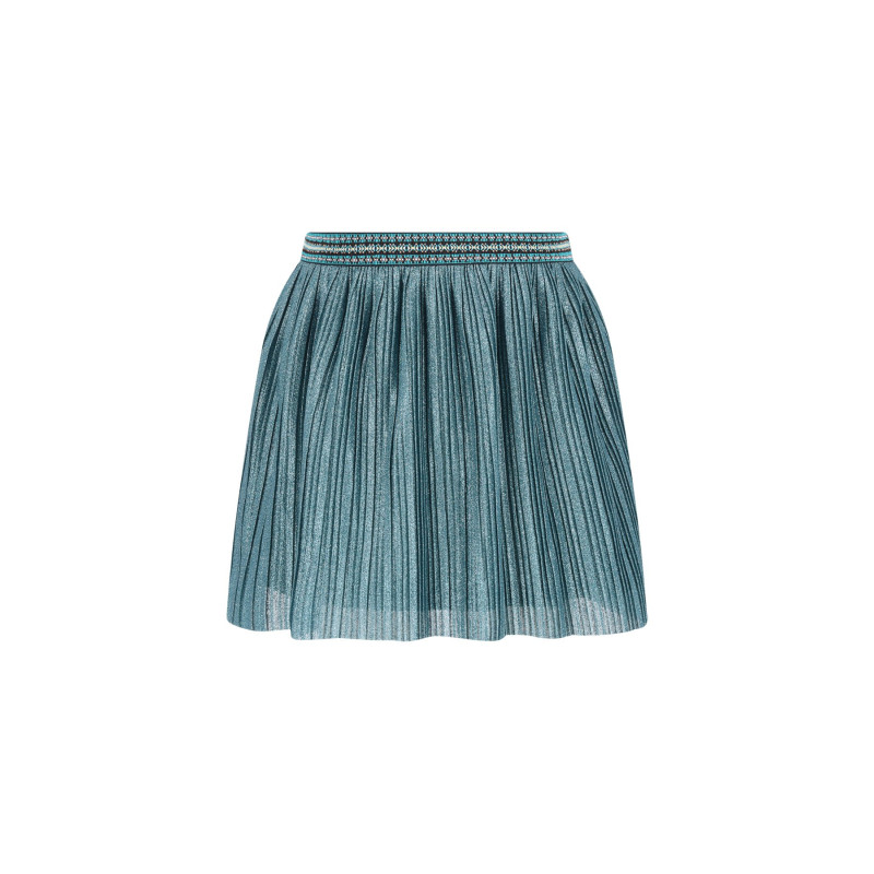 Like Flo Solly Flo girls plissé glitter skirt D. aqua