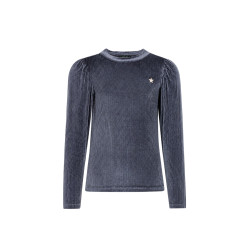Like Flo Esmay Flo girls velvet glitter top Ice grey