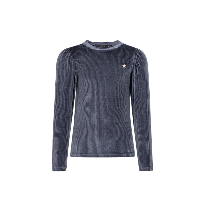 Like Flo Esmay Flo girls velvet glitter top Ice grey