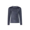 Like Flo Esmay Flo girls velvet glitter top Ice grey