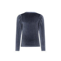 Like Flo Esmay Flo girls velvet glitter top Ice grey