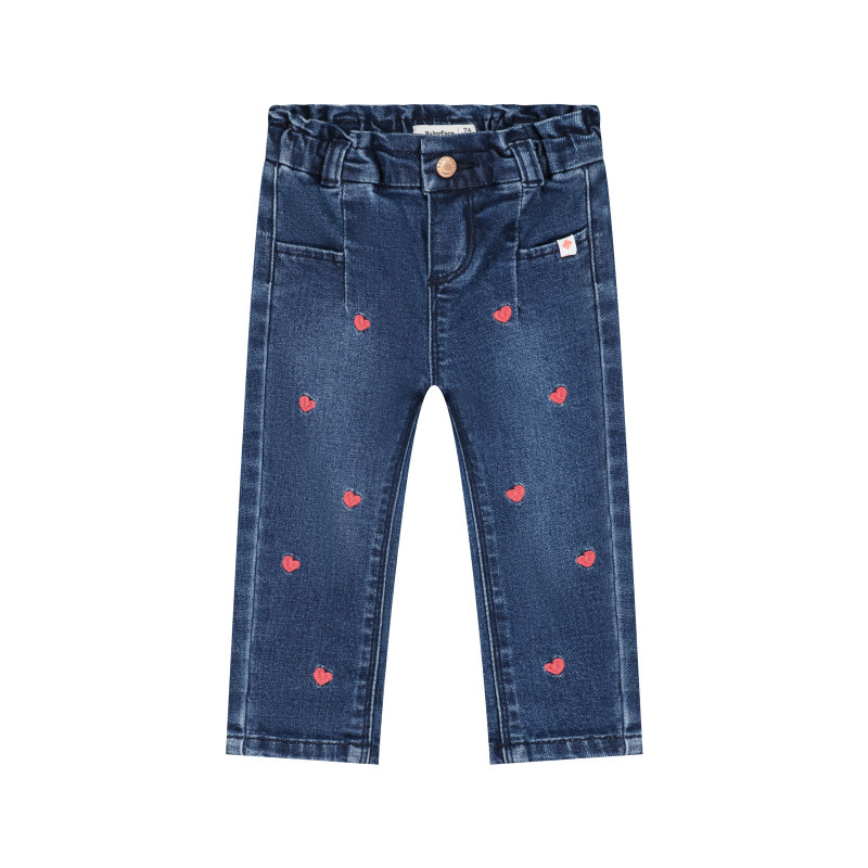 Babyface baby girls denim pants paperbag Dark blue denim