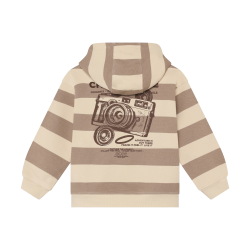Daily Seven Oversized Hoodie Backprint Plaza Taupe