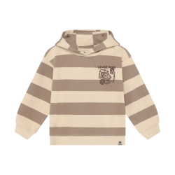 Daily Seven Oversized Hoodie Backprint Plaza Taupe