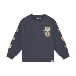 Daily Seven Oversized Sweater Badges Odyssey Gray