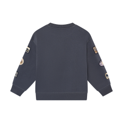 Daily Seven Oversized Sweater Badges Odyssey Gray