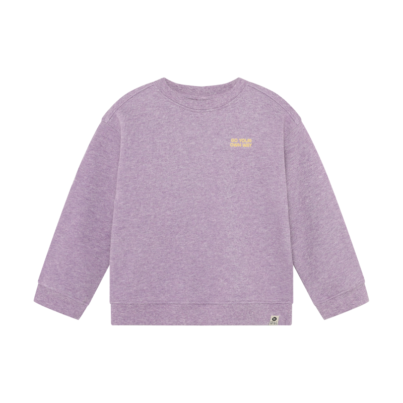 Daily Seven Oversized Sweater Backprint Purple Melange