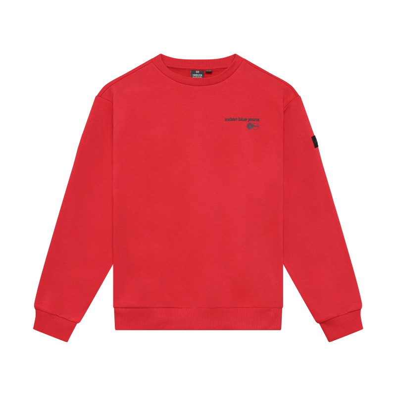 Indian Blue Jeans Loose Fit Sweat Indian Brushed Bright Red