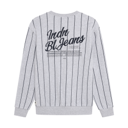 Indian Blue Jeans Loose Fit Sweat Stripe Fresh Grey Melange