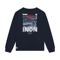 Indian Blue Jeans T-Shirt LS Backprint Indian Deep Navy
