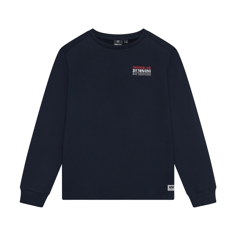 Indian Blue Jeans T-Shirt LS Backprint Indian Deep Navy