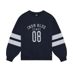 Indian Blue Jeans Loose Fit Sweat College Brush Deep Navy
